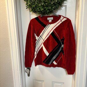 Red Plaid Women's Sweater